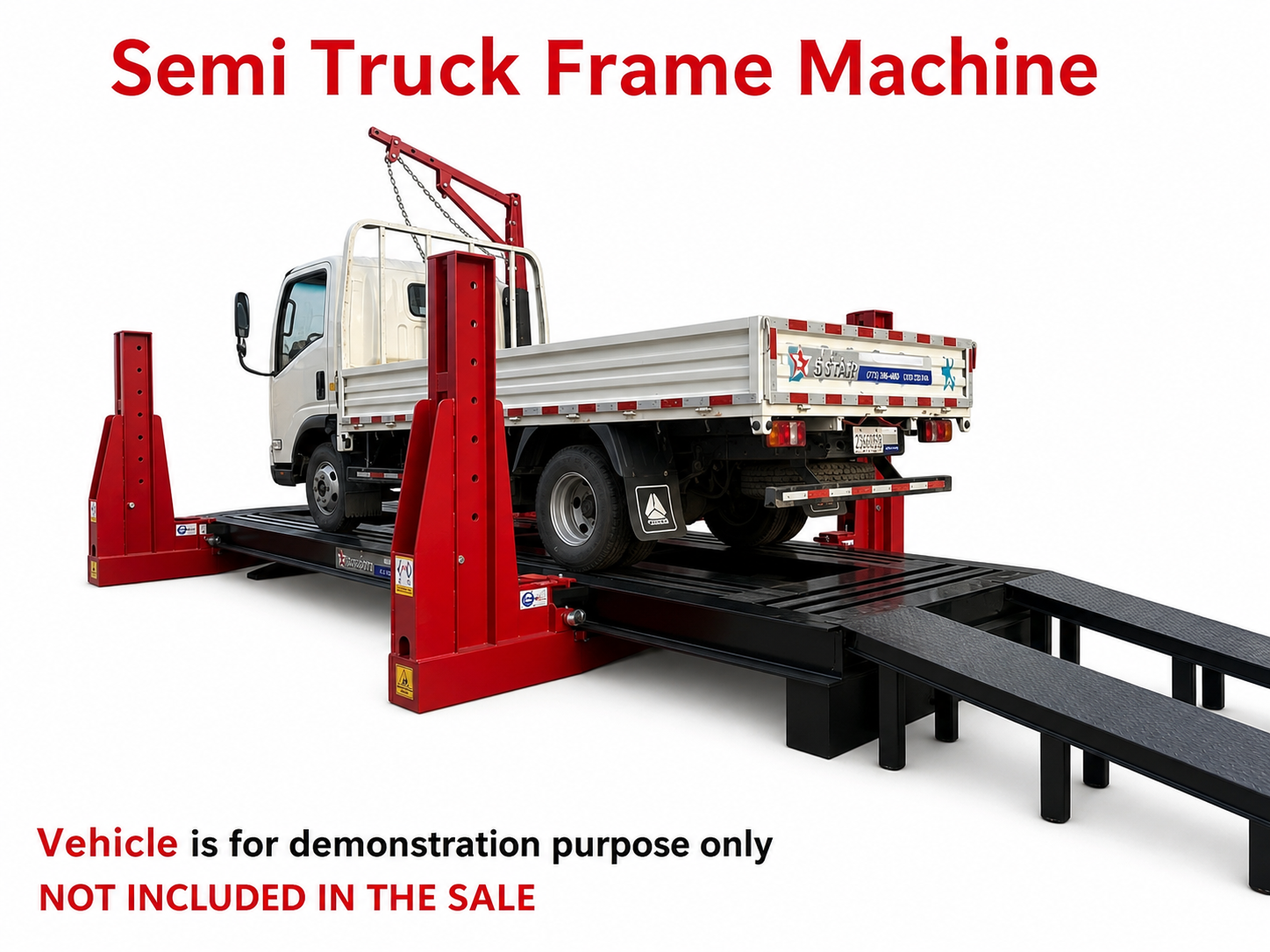 28FT Heavy Duty Truck Frame Machine 4 Tower 25-Ton Pulling Capacity – New