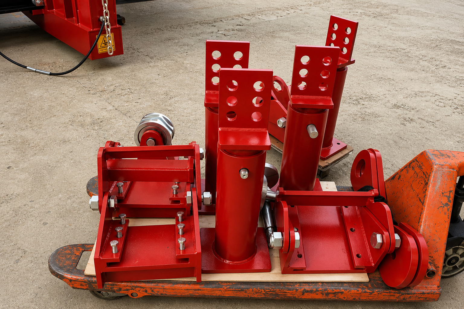 28FT Heavy Duty Truck Frame Machine 4 Tower 25-Ton Pulling Capacity – New