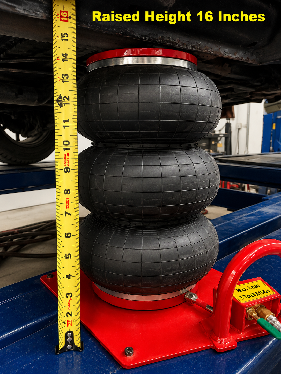 TRIPLE BAG AIR GO JACK 3 TON AUTO BODY FRAME MACHINE RACK PINCH WELD
