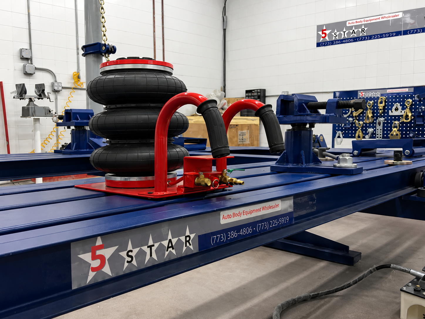 TRIPLE BAG AIR GO JACK 3 TON AUTO BODY FRAME MACHINE RACK PINCH WELD