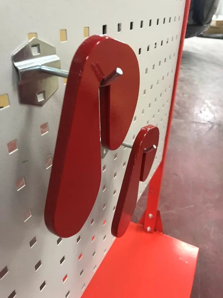 Chief style frame machine chain plates in red, blue, and other colors.
