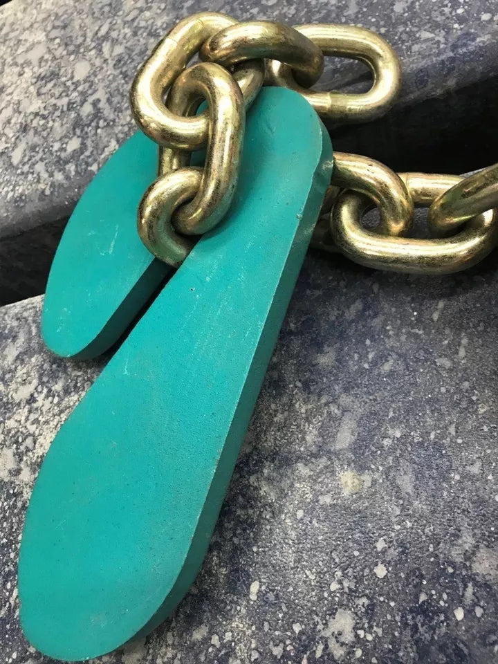 Chief style frame machine parts: Set of 2 slotted chain plates.
