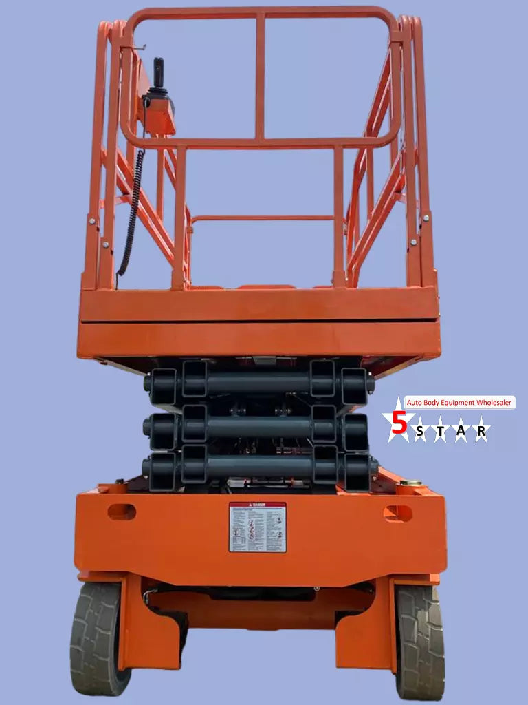 Close-Up of Scissor Lift Hydraulic System
