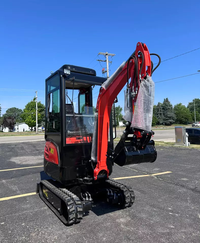 Close-up of KUBOTA Diesel engine on 2 Ton Mini Excavator