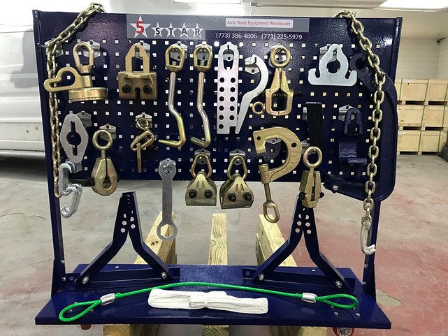 Close-up of adjustable tower collars for fine-tuning pulling height and angle