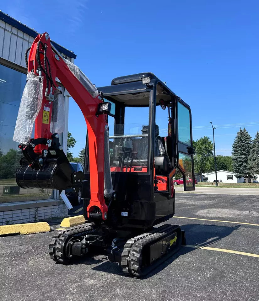 Compact Excavator 2024, working on a slope