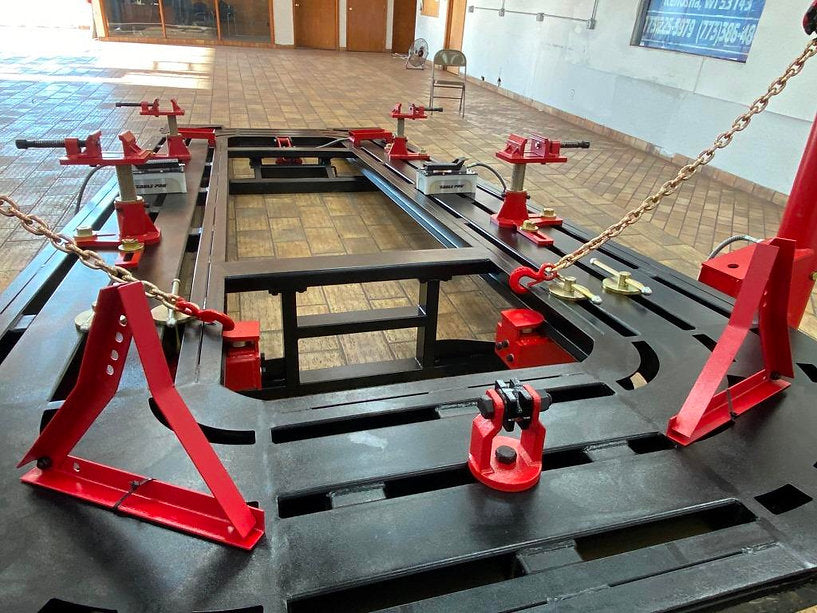 Complete package of auto body frame machine with accessories
