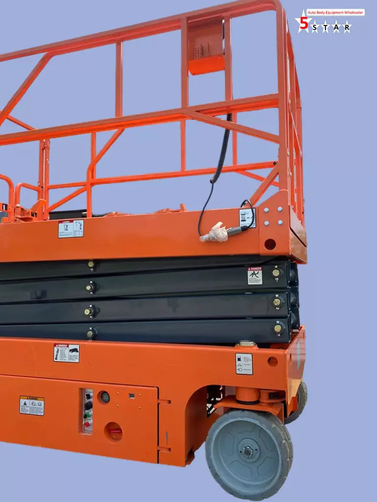 Different Angles of the Self Propelled Scissor Lift
