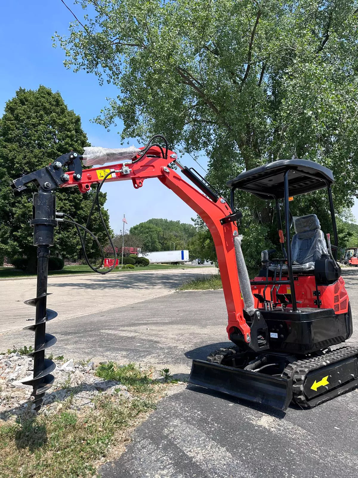 Excavator Working on Site
