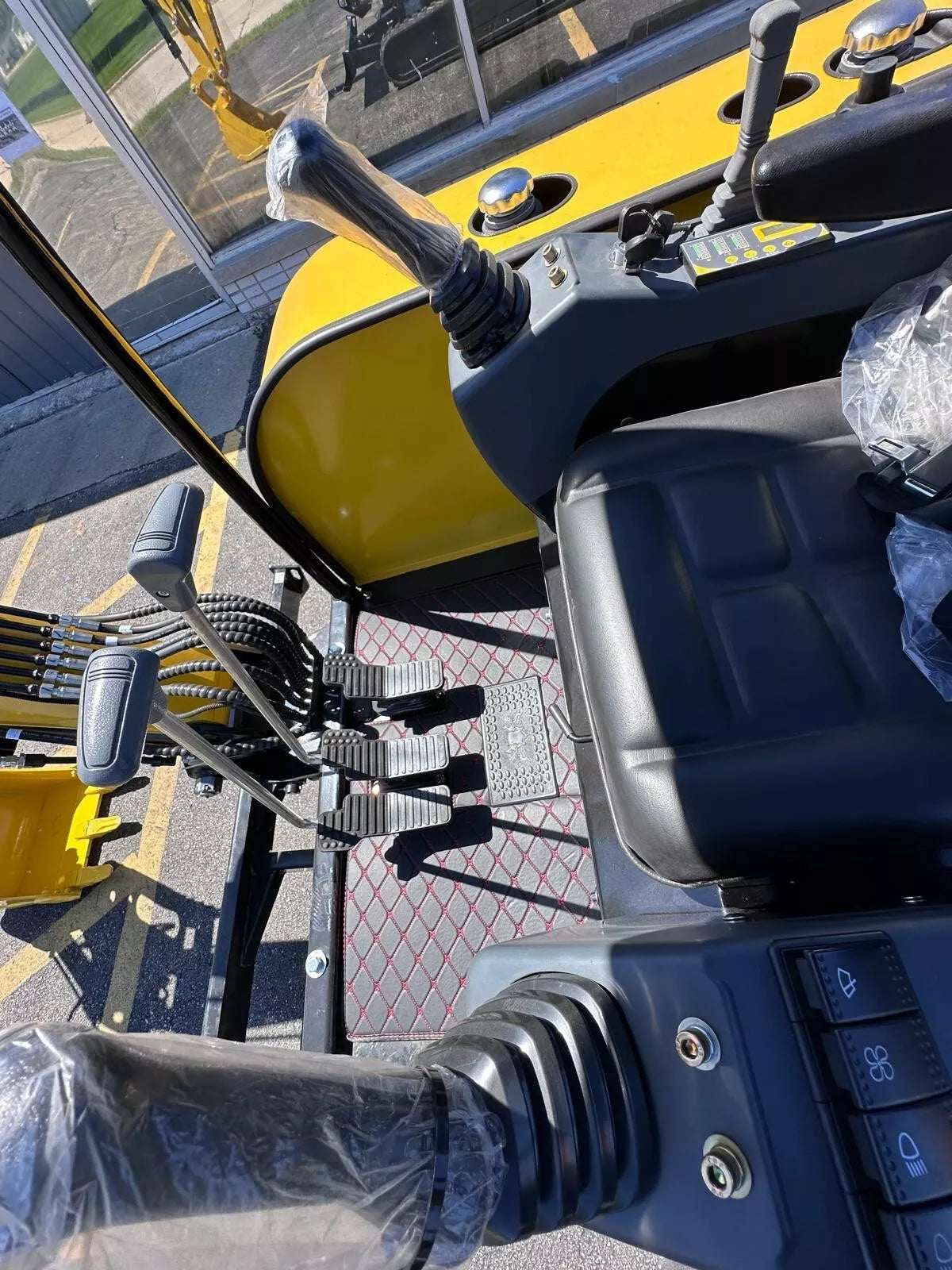 Excavator with EPA Certification Tag