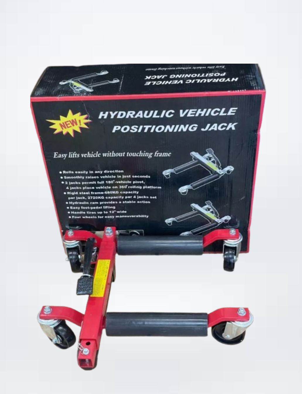 Vehicle Positioning Dolly Wheel Jack Car Hydraulic Lift Tire Heavy 1500 Lbs.