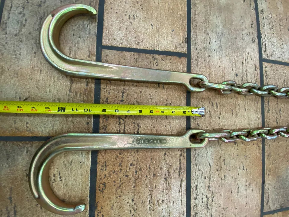G70 V-Chain Large J Hook with Yellow Zinc Finish
