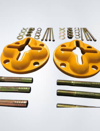 Heavy-duty anchor pots with 4 slots for auto body floor systems
