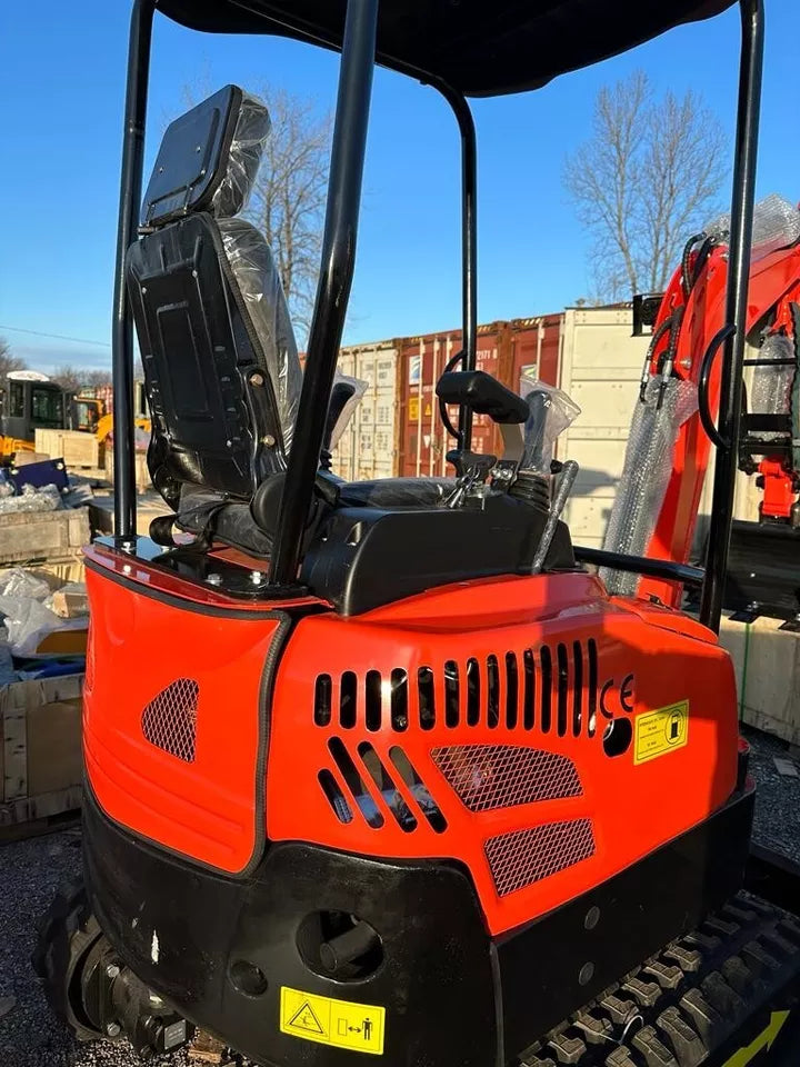 Hydraulic system components on Kubota STR300 Mini Excavator
