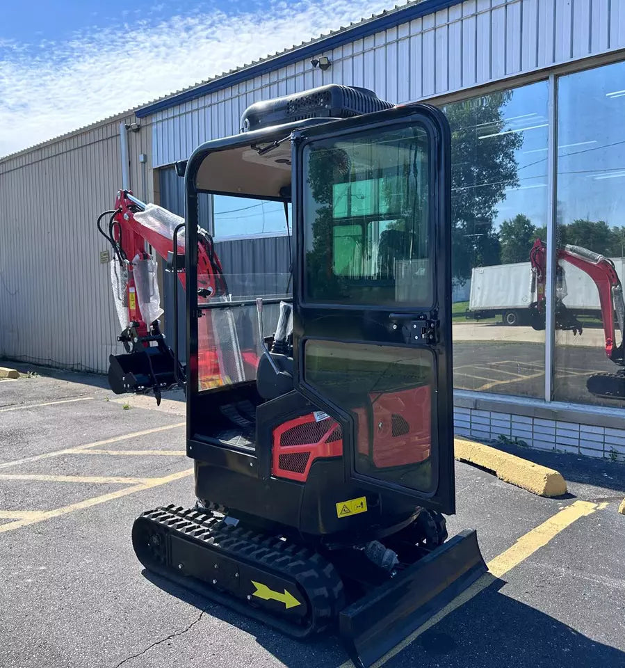 Mini Excavator 2 Ton, detailed track system.