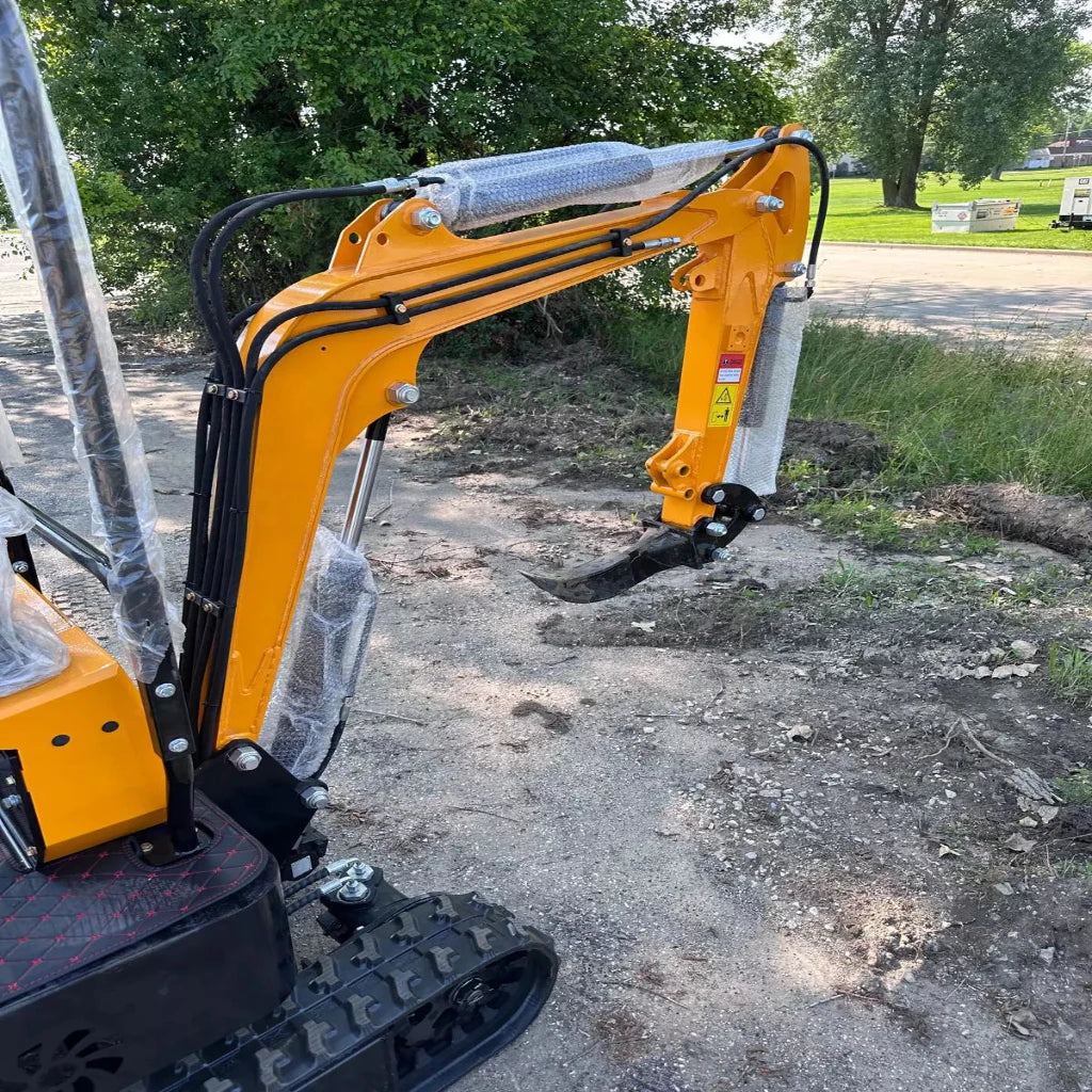 Mini Excavator Rear View
