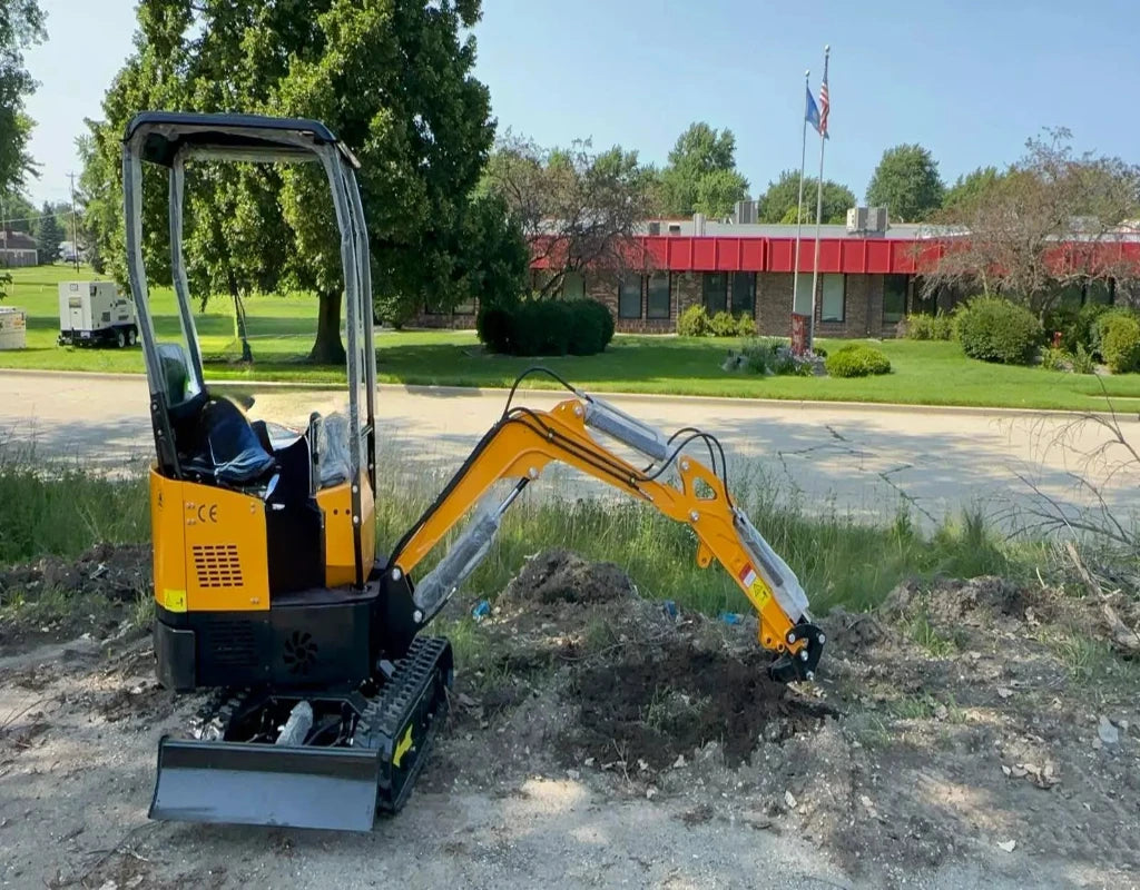 Mini Excavator Side View
