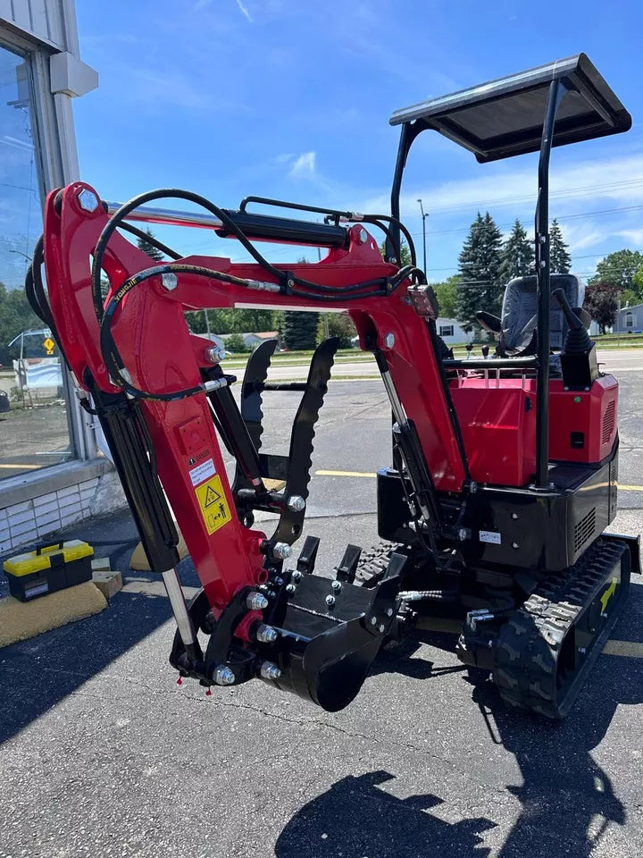 Mini excavator dimensions displayed for better understanding

