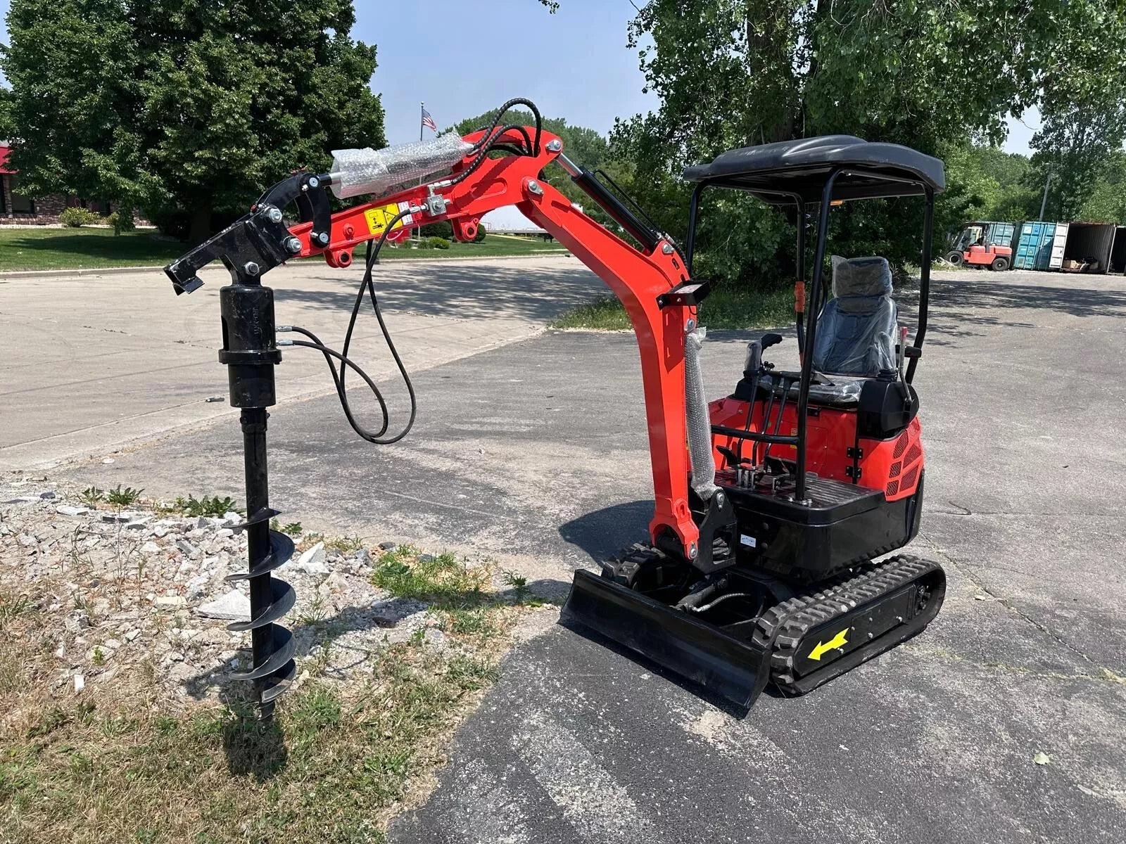 Mini excavator with 8'1''-9' max digging depth