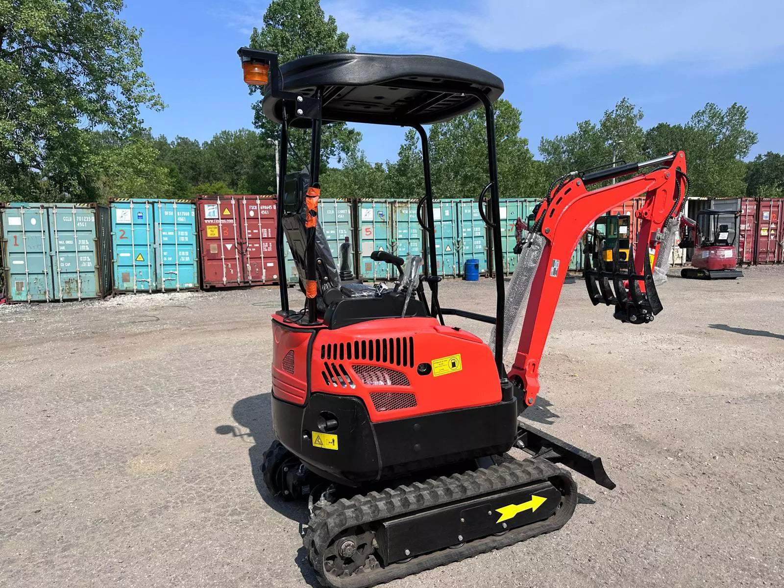 New 2024 Mini Excavator in action on construction site 5 star tools
