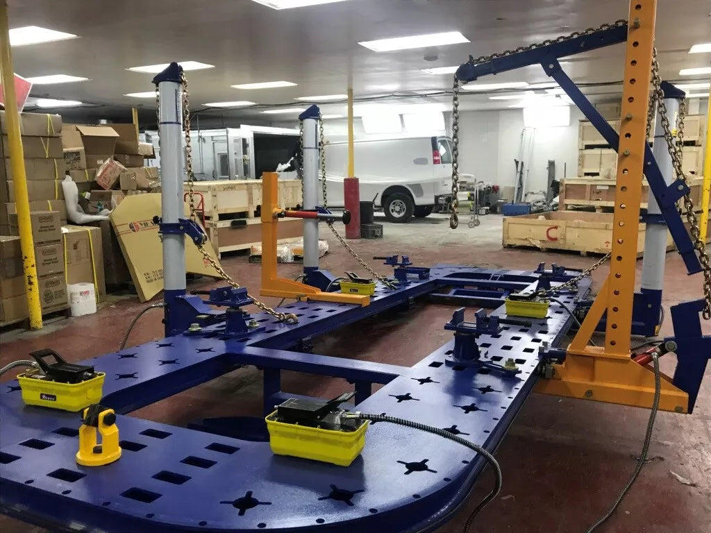 Pinchweld assemblies with adjustable height for automotive frame repair