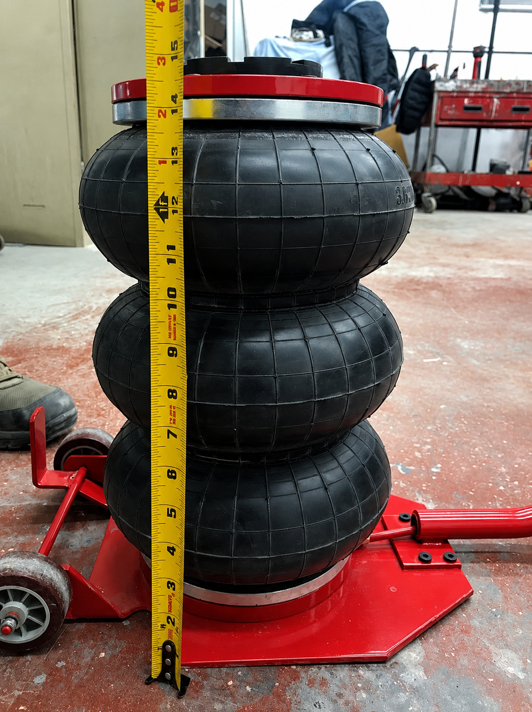 6600LB Pneumatic Triple Bag Air Jack Quick Lift Heavy Duty Auto Tire Jack