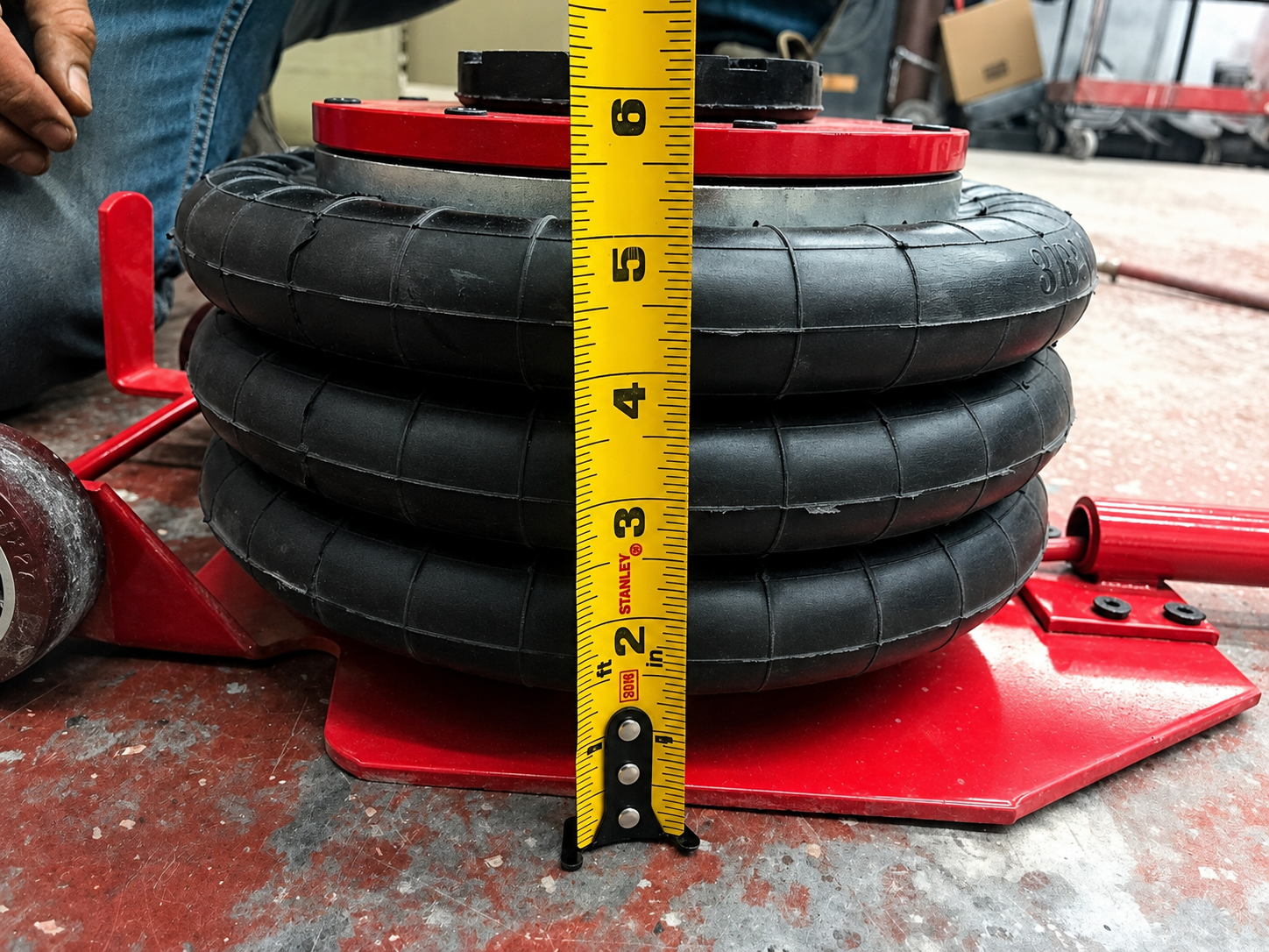 6600LB Triple Bag Air Jack Pneumatic Quick Lift Car Tire Shop Heavy Duty Jack