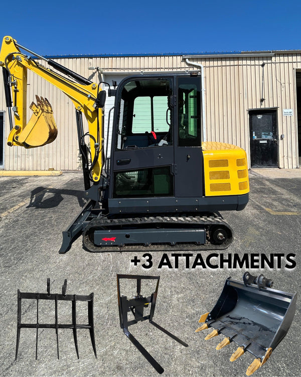 FREE SHIPPNG 2024 Used Excavator, EPA CERTFD Kubota V1505 Engine 3.5 TON