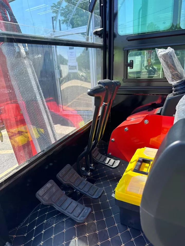 Rear view of 2 Ton Mini Excavator with KUBOTA engine