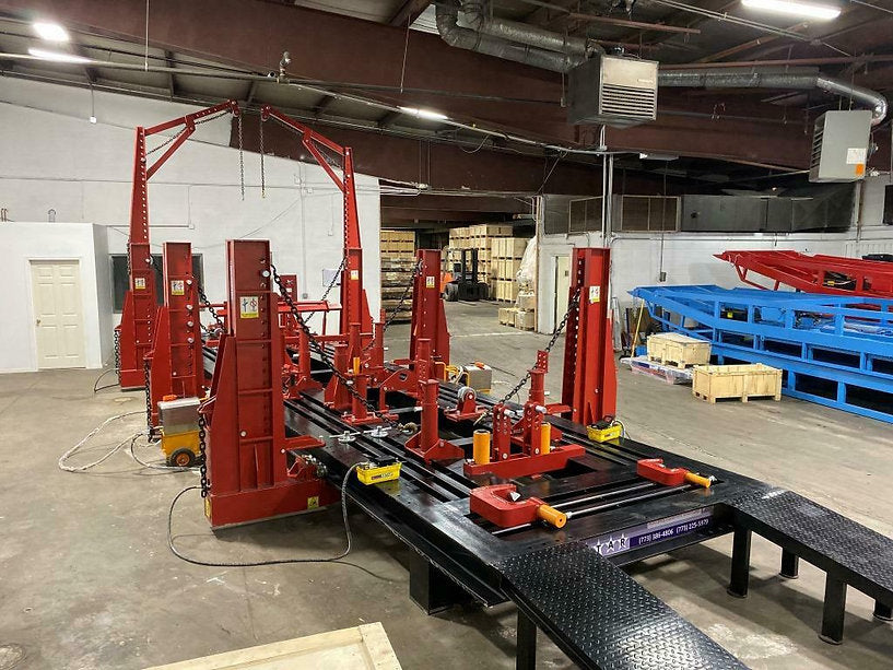 Roof tower for enhanced frame repair efficiency in use.
