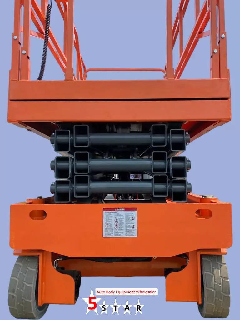 Scissor Lift Operating in Tight Spaces 
