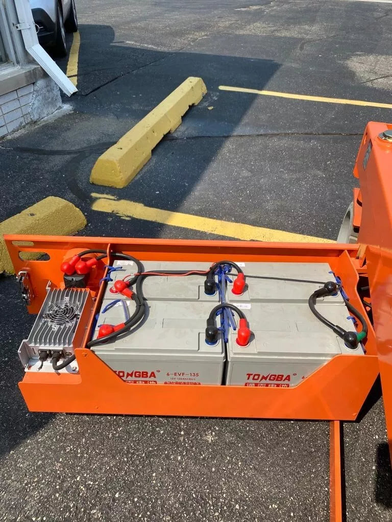 Scissor Lift Showing Stability Features
