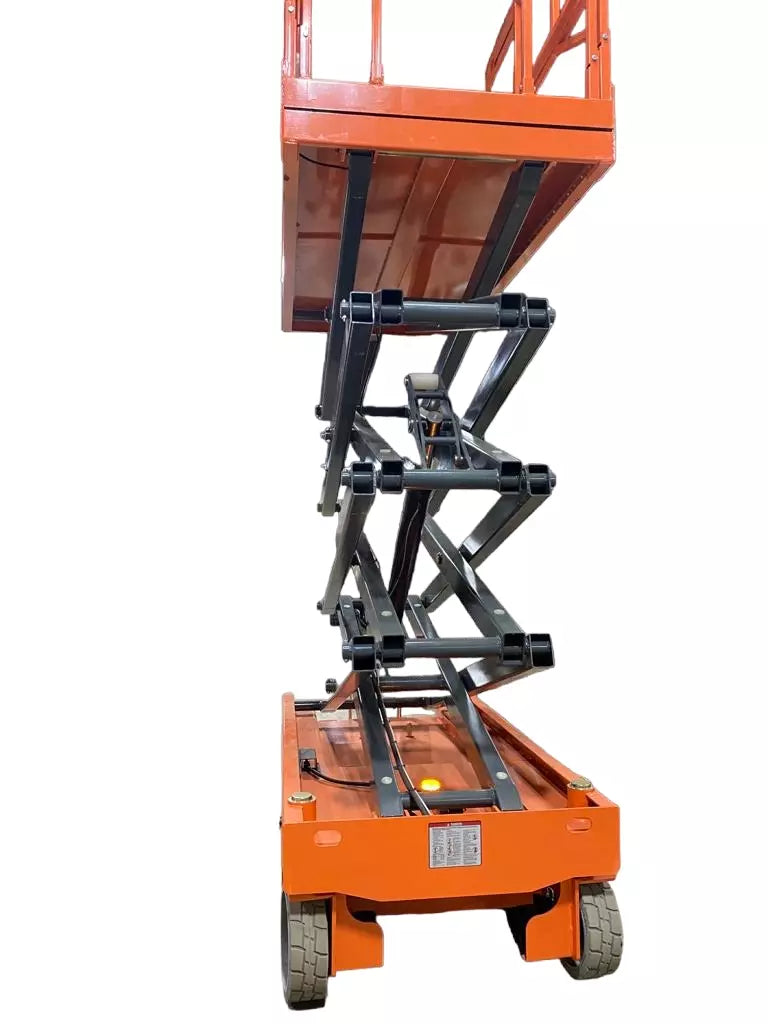 Scissor Lift on Job Site with Heavy Load
