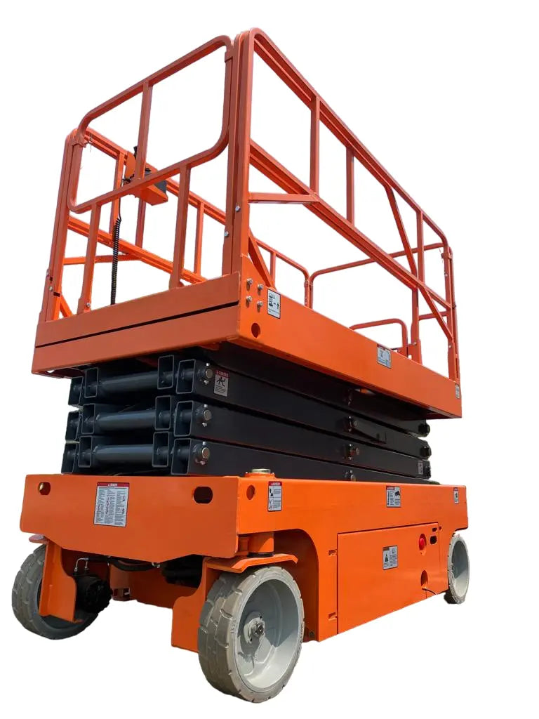 Scissor Lift with Safety Guardrails
