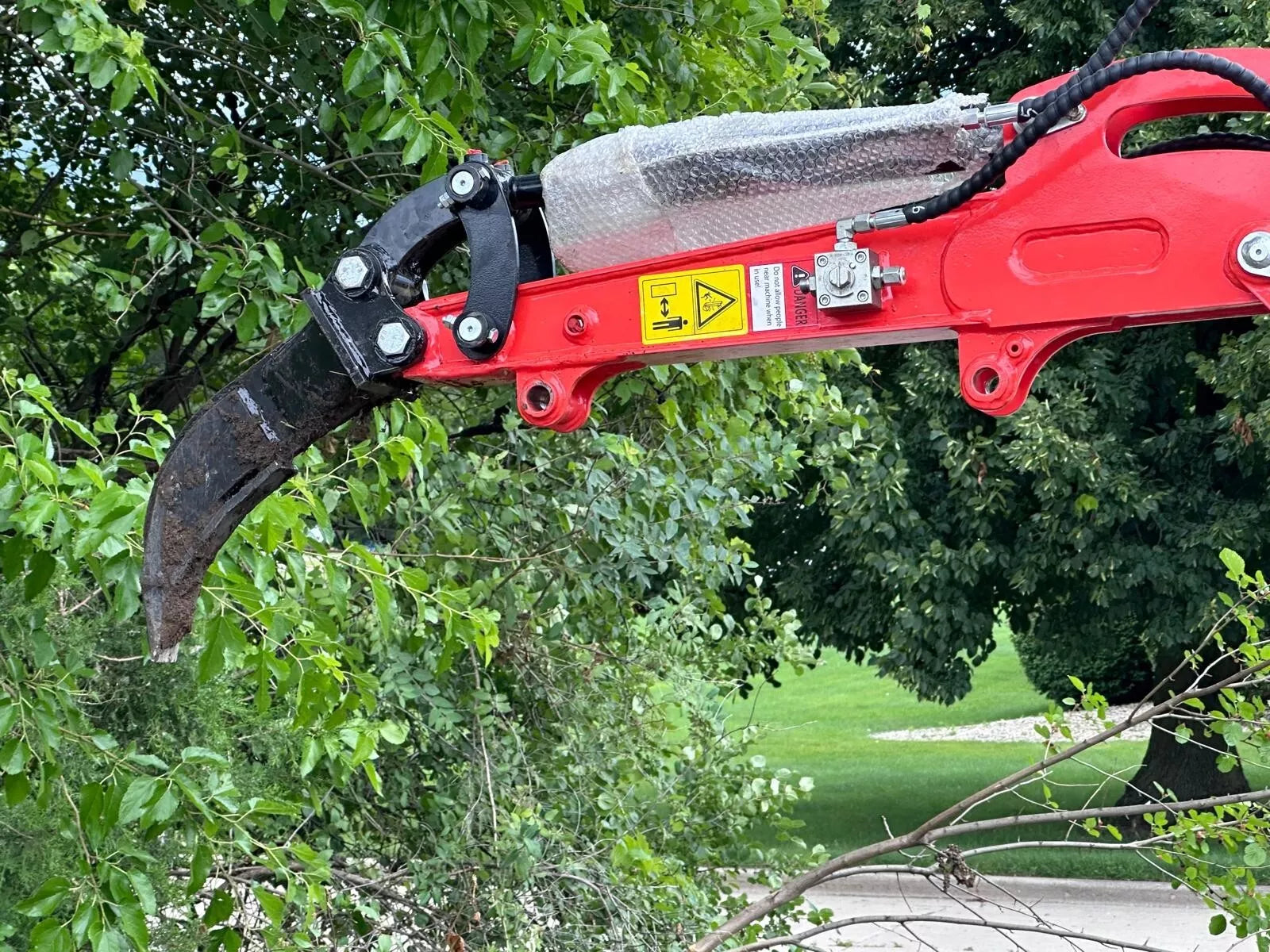 Side view of KUBOTA mini excavator