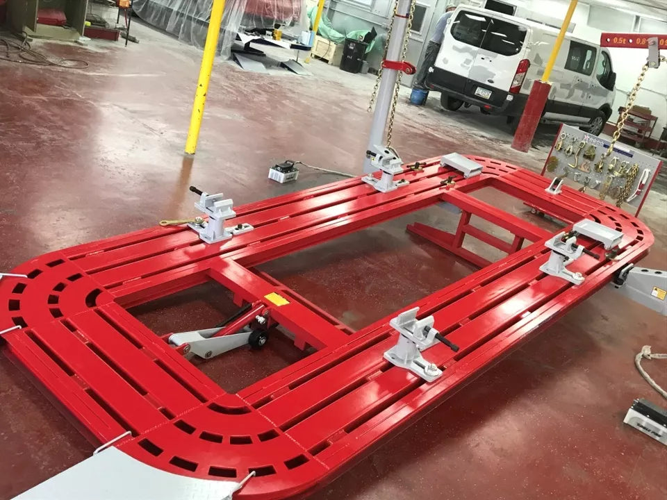 Tool cart with clamps and accessories for floor frame machine
