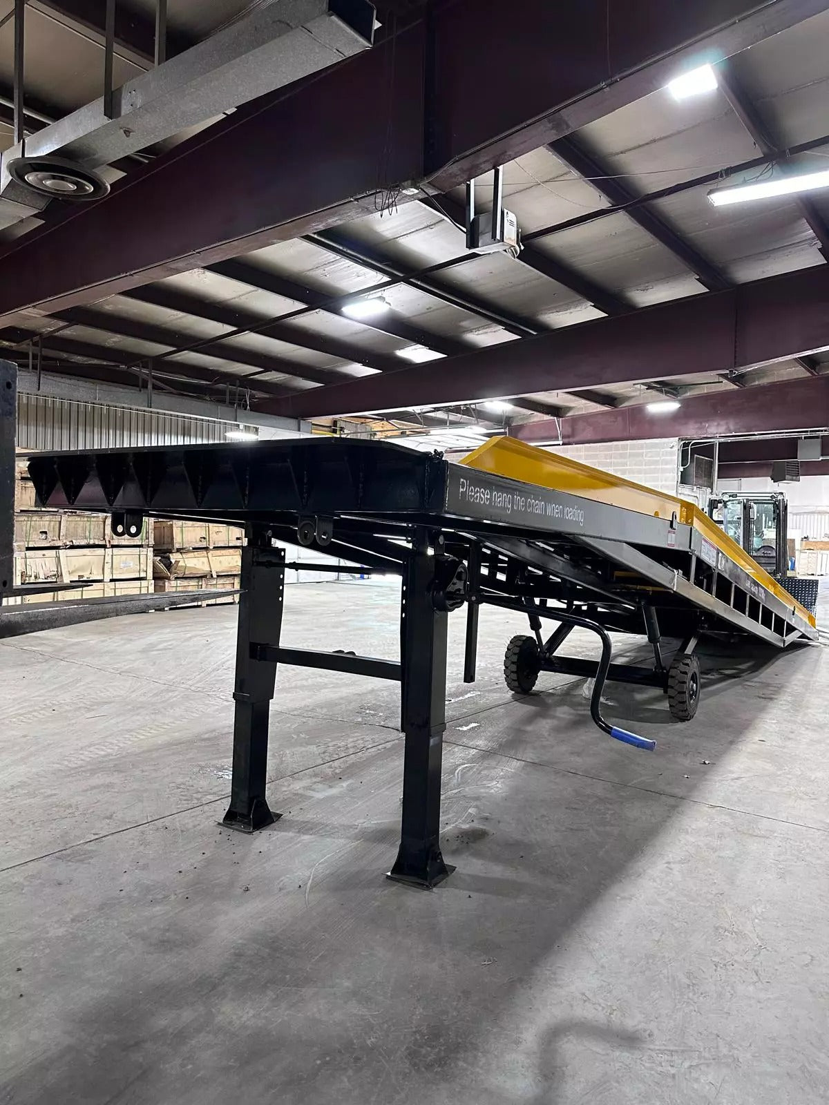 Trailer Ramp with Heavy-Duty Construction for Industrial Use
