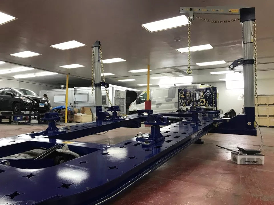 Universal anchoring system with adjustable height clamping assemblies