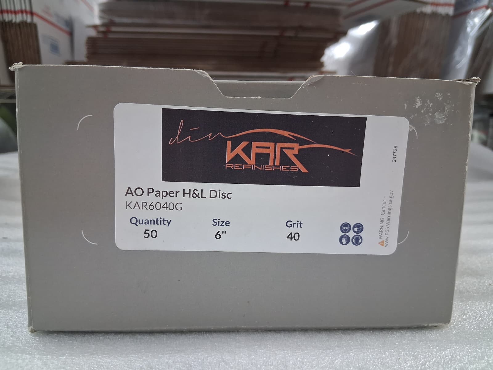 KAR6040 Heavy-Duty PSA Abrasive Disc 40 GRIT, 6 Inch DIA 50 PCS Auto Body