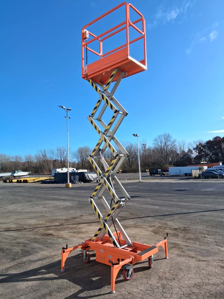 Free Shipping 2020 Open Box 5 STAR 16 FEET MAX LIFT ELECTRIC SCISSOR LIFT MAN LIFT