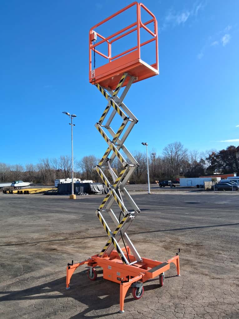 Free Shipping 2020 Open Box 5 STAR 16 FEET MAX LIFT ELECTRIC SCISSOR LIFT MAN LIFT