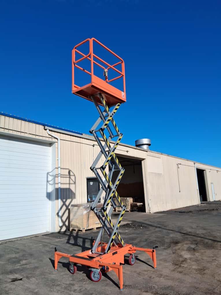 Free Shipping 2020 Open Box 5 STAR 16 FEET MAX LIFT ELECTRIC SCISSOR LIFT MAN LIFT
