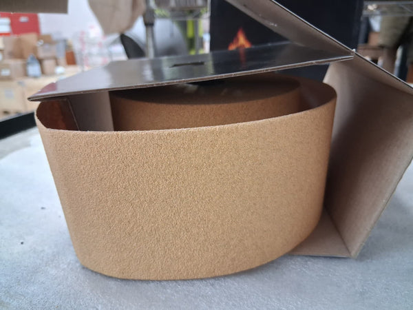 High Teck 20080 Gold PSA Sandpaper Roll - 2.75'' x 20 Yards P80 Grit Body Repair