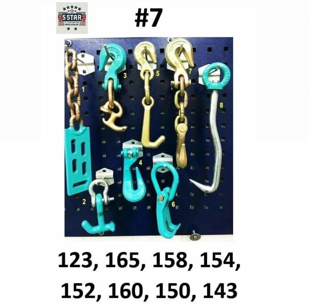 SET#7 AUTO BODY FRAME MACHINE COLLISION REPAIR PULLING TIE TOOLS HOOK VALUE SET