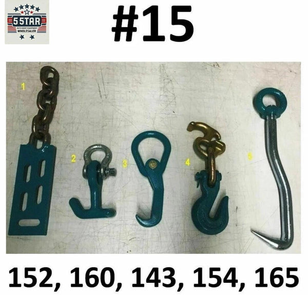 SET#15 AUTO BODY FRAME MACHINE COLLISION REPAIR PULLING TIE TOOLS & HOOK