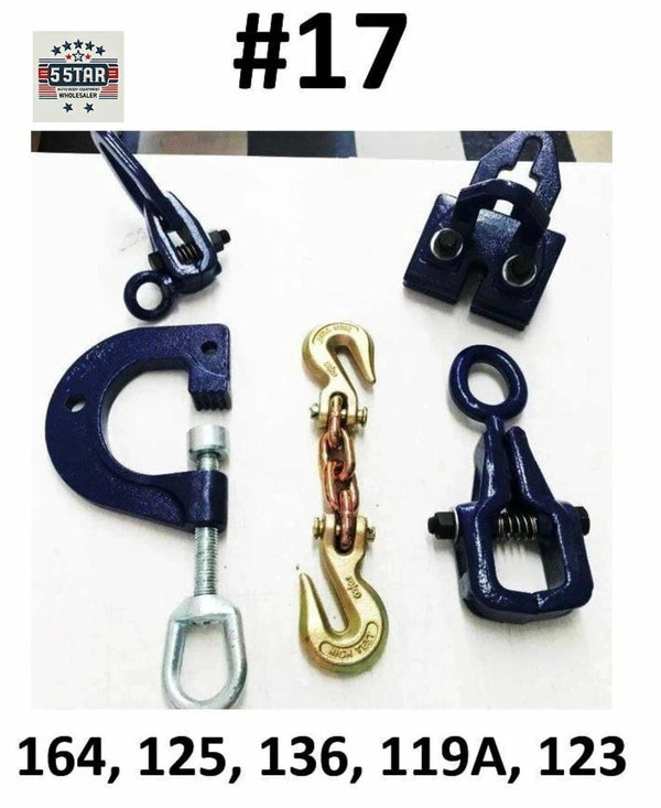 SET#17 AUTO BODY FRAME MACHINE 5 PIECE TOOL AND CLAMP SET SPECIAL PRICING