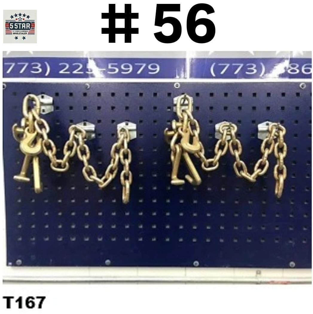 SET#56 - 2 Piece Mo Clamp Style 3 Chain RTJ Hook Frame Machine TOW TRUCK WRECKER