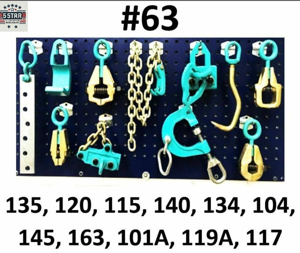 SET#63 AUTO BODY FRAME MACHINE HEAVY DUTY 11 PIECE PULLING TOOLS AND CLAMPS