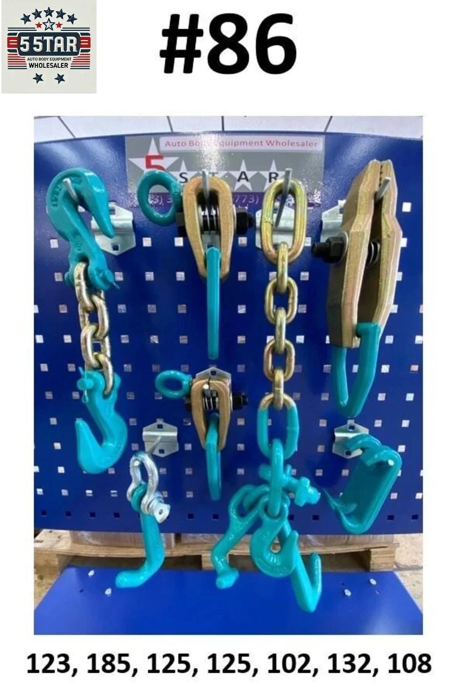 SET#86 - 7 Pieces Auto Body Collision Clamp & Tools Frame Machine RJT Mini Clamp