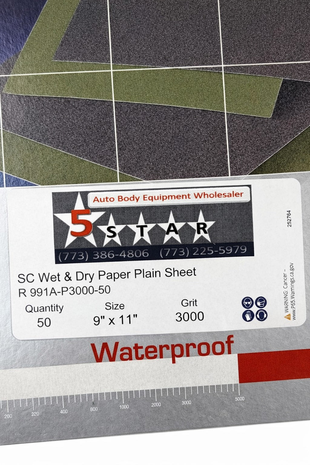 9x11 P3000 Wet Dry Sandpaper Sheets Automotive Paint Sanding 3000 Grit 50pc